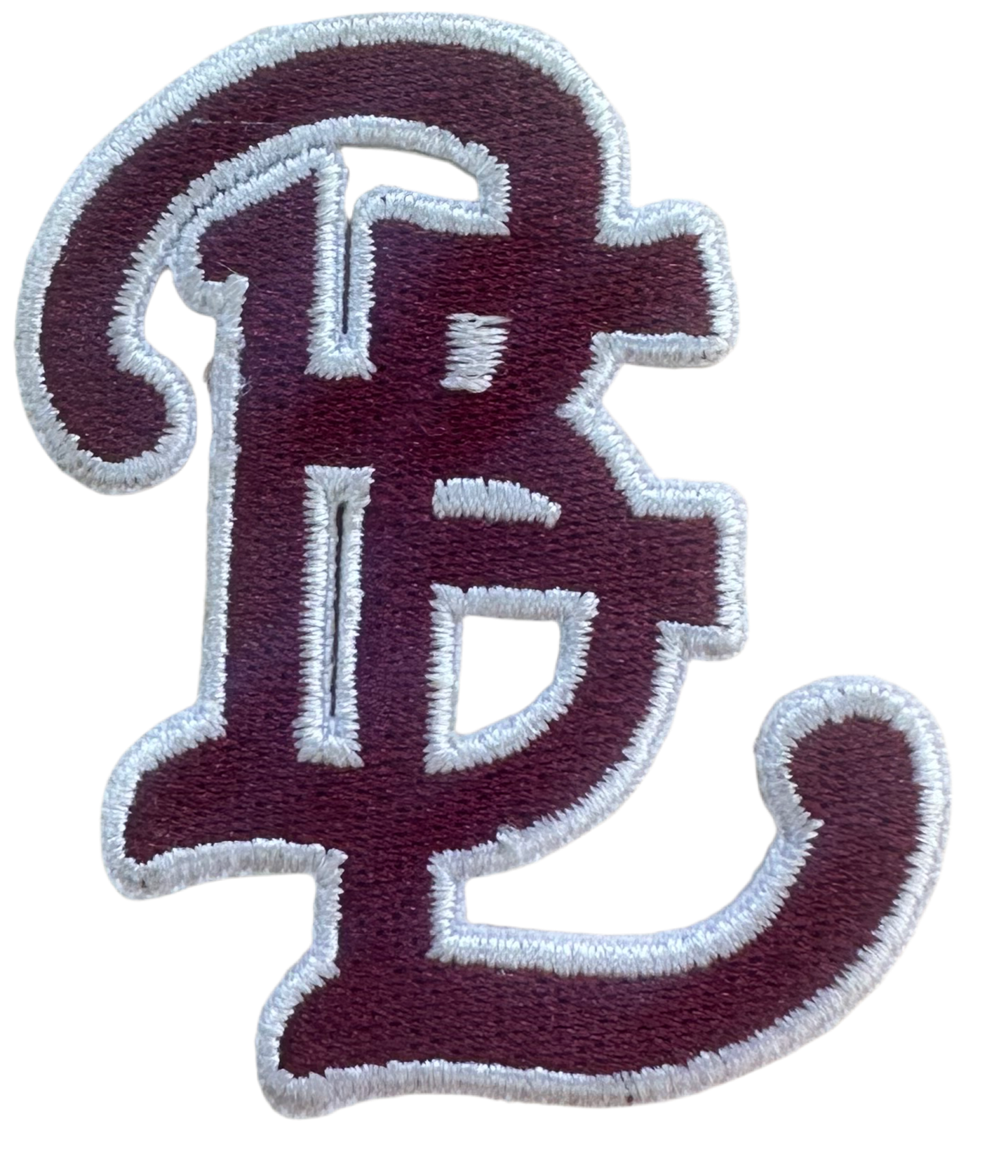 Burgundy/White Patch