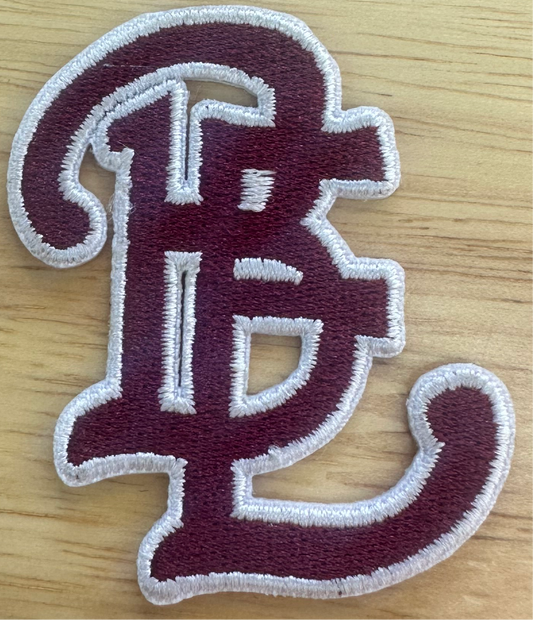 BE White/Burgundy Patch