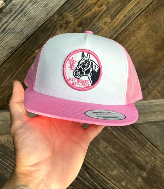 Pink/White Cuarto De Milla Snapback