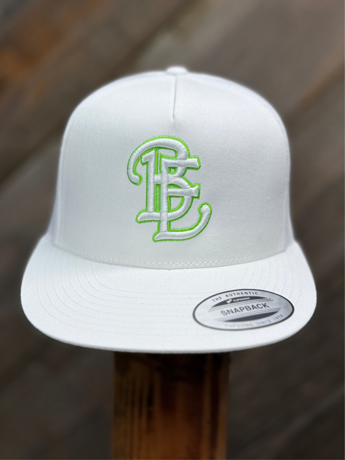 BE White/Neon Green Cap